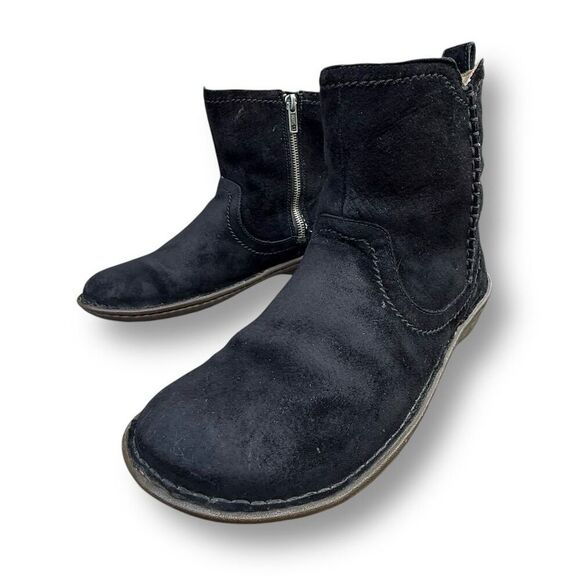 UGG Neevah Shearling Lined Short Ankle Women's Black Suede Size 8 Winter Casual - Picture 7 of 14